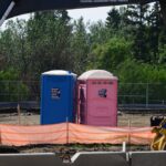 Edmonton,,Alberta,,Canada,-june,14th,2023:,Two,Porta,Potties,One