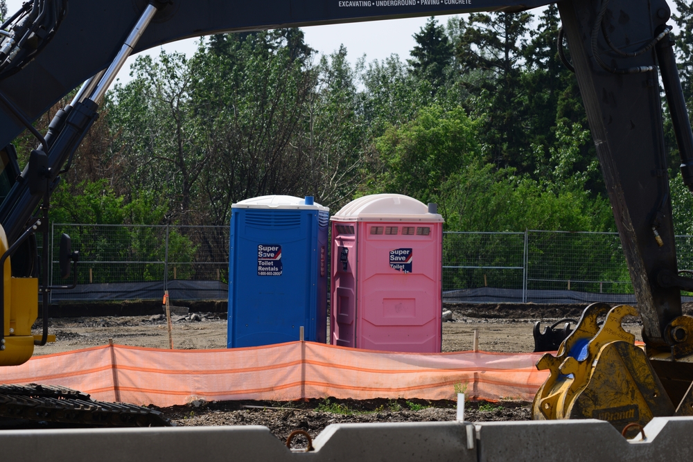 Edmonton,,Alberta,,Canada,-june,14th,2023:,Two,Porta,Potties,One